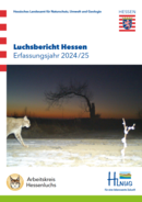 Cover des Luchsberichts. Titel sowie Foto aus dem Fotofallenmonitoring, welches einen Luchs zeigt. 