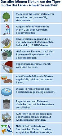 Vorbeugende Maßnahmen gegen Brutstätten