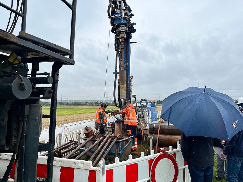 Bohrung einer Grundwassermessstelle